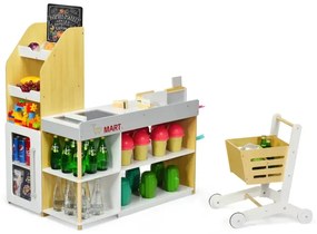 Hracia súprava supermarket s nákupným vozíkom detská pokladňa hračka supermarket na hranie pre deti