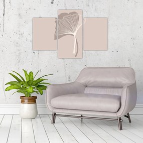 Obraz - Béžové listy N⁰4 (90x60 cm)