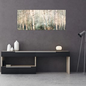 Obraz - Kresba lesného vzoru (120x50 cm)