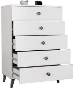 Komoda MOBI K-05 biela / čierna
