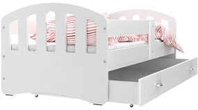 Detská posteľ so zásuvkou HAPPY - 180x80 cm - biela