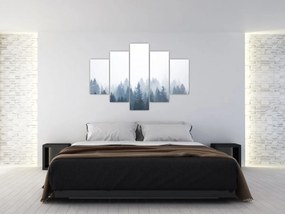 Obraz - Zahmlený les (150x105 cm)