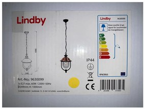 Lindby Lindby - Vonkajší luster na reťazi CLINT 1xE27/60W/230V IP44 LW0505