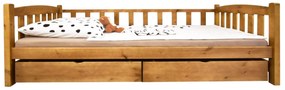 Wilsondo Detská posteľ so zábranou Oľga 2 - dub Rozmer: 200x90
