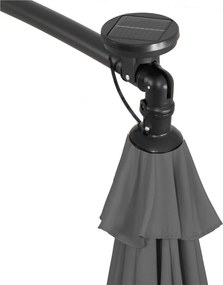 Záhradný slnečník 3m LED SPRINGOS GU0046 - sivý
