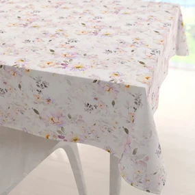 Biante Teflónový štvorcový obrus TF-090 Plané ruže na bielom 80x80 cm