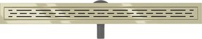 Mexen Flat 360°, nerezový sprchový žľab vzor M01 100 cm, zlatá lesklá, 1520100-40