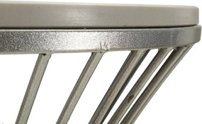 Odkladací stolík Funnel 50 cm strieborná/mramor