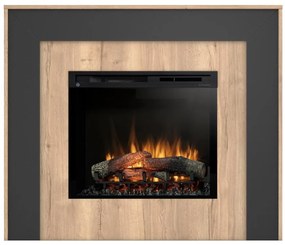 Elektrický krb Zuni 28 dub/cierny