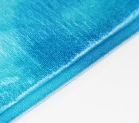 BO-MA, Protišmykový kusový koberec World map, 76,5x117, modrá, viacfarebná, detská izba