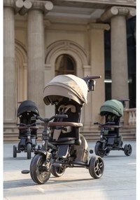 QPlay - Detská trojkolka 7v1 COMFO MAX hnedá