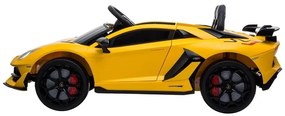 LEAN CARS  ELEKTRICKÉ AUTÍČKO LAMBORGHINI AVENTADOR - NELAKOVANÉ - ŽLTÉ- 2x45W - 1x12V7Ah - 2021