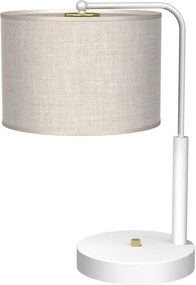 Stolná lampa Lino, 1x ľanové tienidlo, w