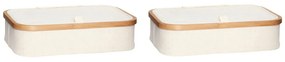 Béžové látkové úložné boxy v súprave 2 ks s vekom 38x26x9 cm Ecru – Hübsch