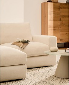 Béžová ženilková rohová pohovka (ľavý roh/s leňoškou) Alea – Kave Home