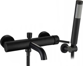 Rea Lungo, vaňová batéria s ručnou sprchovou súpravou, čierna matná, REA-B6634