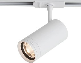 Moderný reflektor biely pre koľajnicový osvetľovací systém 1-fázový vrátane LED otočného a naklápacieho - Iconic Zoom