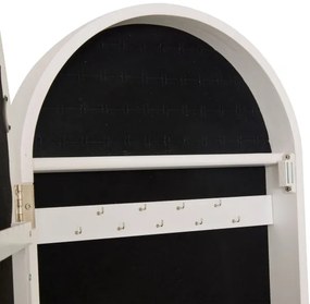 Atmosphera - Stojacie zrkadlo so šperkovnicou LEXY 158x38 cm biela