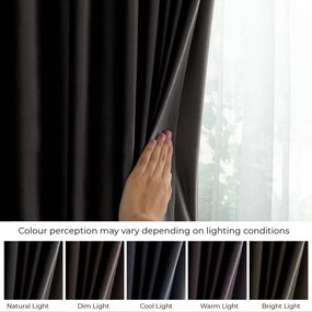 Čierny zamatový dimout záves 140x270 cm – Restilo