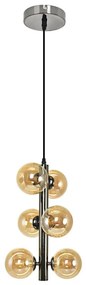 Brilagi - LED Luster na lanku MILLA 6xG9/3W/230V lesklý chróm/zlatá