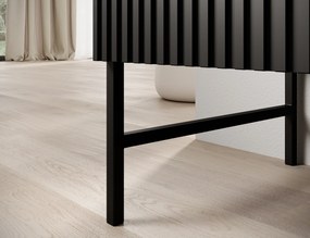 RTV stolík RAFTT 152x55 cm, čierny