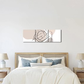 Obraz - Woman body line art N⁰1 (s hodinami) (90x30 cm)