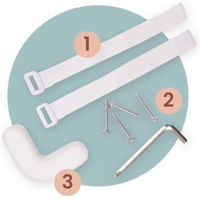 Bezpečnostná zábrana k posteli 180 cm Nukido NK-227 - sivá