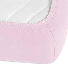 Jersey napínacie prestieradlo JR-032 Púdrovo ružová 100 x 200 - výška 20 cm