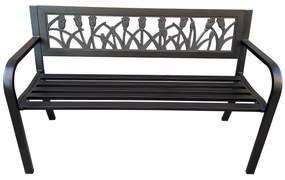Záhradná lavička LISSA čierna