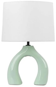Keramická stolná lampa zelená ABBIE Beliani