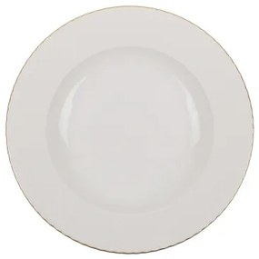 18-dielna porcelánová jedálenská súprava v bielo-zlatom prevedení