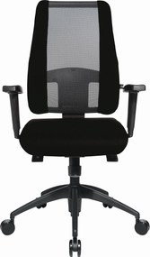 XXXLutz OTOČNÁ STOLIČKA, sieťovina, čierna - Online Only kancelárie - 001319002101