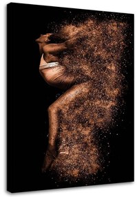 Obraz na plátně Žena ve zlatém prachu - 40x60 cm
