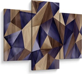 Obraz - 3D drevené trojuholníky (90x60 cm)