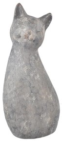 InDecor Keramická Mačka Meg sivá, 33 x 26 x 83 cm