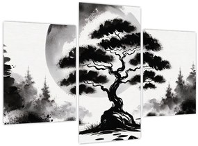 Obraz – Čiernobiela bonsai (90x60 cm)
