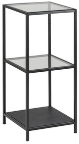 Čierny sklenený regál 35x83 cm Seaford – Actona