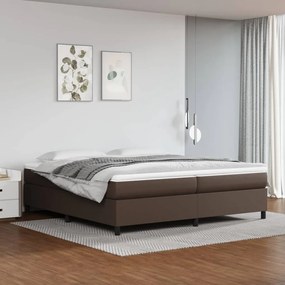 Boxspring posteľ s matracom hnedá 200x200 cm umelá koža 3144629
