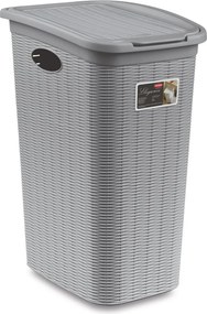 STEFANPLAST Košík na bielizeň Elegance 36 l, sivý