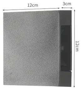 Brilagi - LED exteriérové nástenné svietidlo QUADRAY LED/4W/230V antracitové IP65