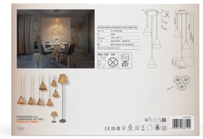 Ledvance - Luster na lanku DECOR RAFFIA 3xE27/15W/230V rafia