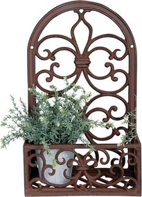 NÁSTENNÝ DRŽIAK NA KVETINÁČ IRI 44X28X14 CM HNEDÁ