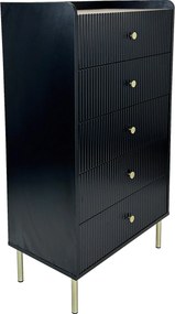 XXXLutz KOMODA, čierna, farba duba, 70/121,6/40 cm Xora - Komody - 002479000213