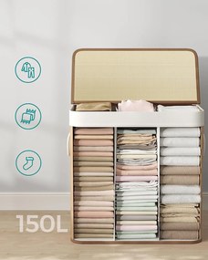 Kôš na bielizeň OLI 150 l hnedý
