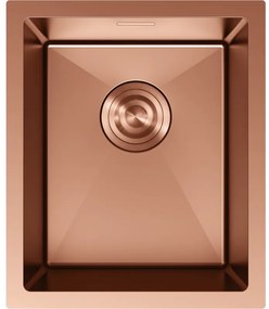 Mexen Trixo, 1-komorový nerezový drez 370 x 440 mm, brúsená meď, 6412371000-65