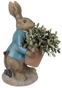 Dekorácia králik s kvetináčikom - 26*21*46 cm