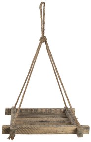 Závesná drevená polička na kvety - 36*36 cm