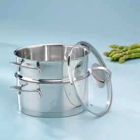 Kela Hrniec naparovací s pokrievkou nehrdz. oceľ CALIN, 20 cm