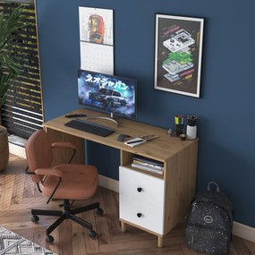 Psací stůl Hanis 120 cm ořech/bílý