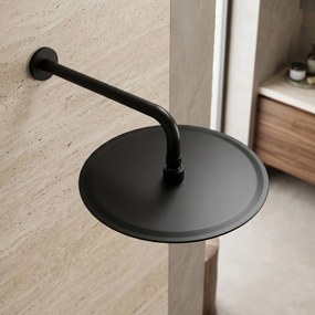 Rea Rea, okrúhla dažďová sprchová hlavica, JS-P014B, 30cm, čierna matná, REA-P8603